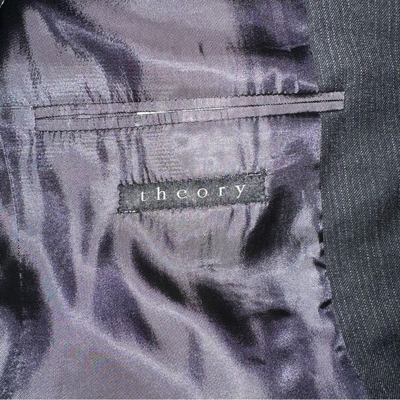 Theory Single Breasted Tailored Dark Gray Men's 38 Regular 30 Blazer - Picture 2 of 15